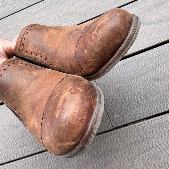 Korks by Kork-Ease Gertrude brown leather slip on heeled ankle shoes size 7.5 - Picture 9 of 13